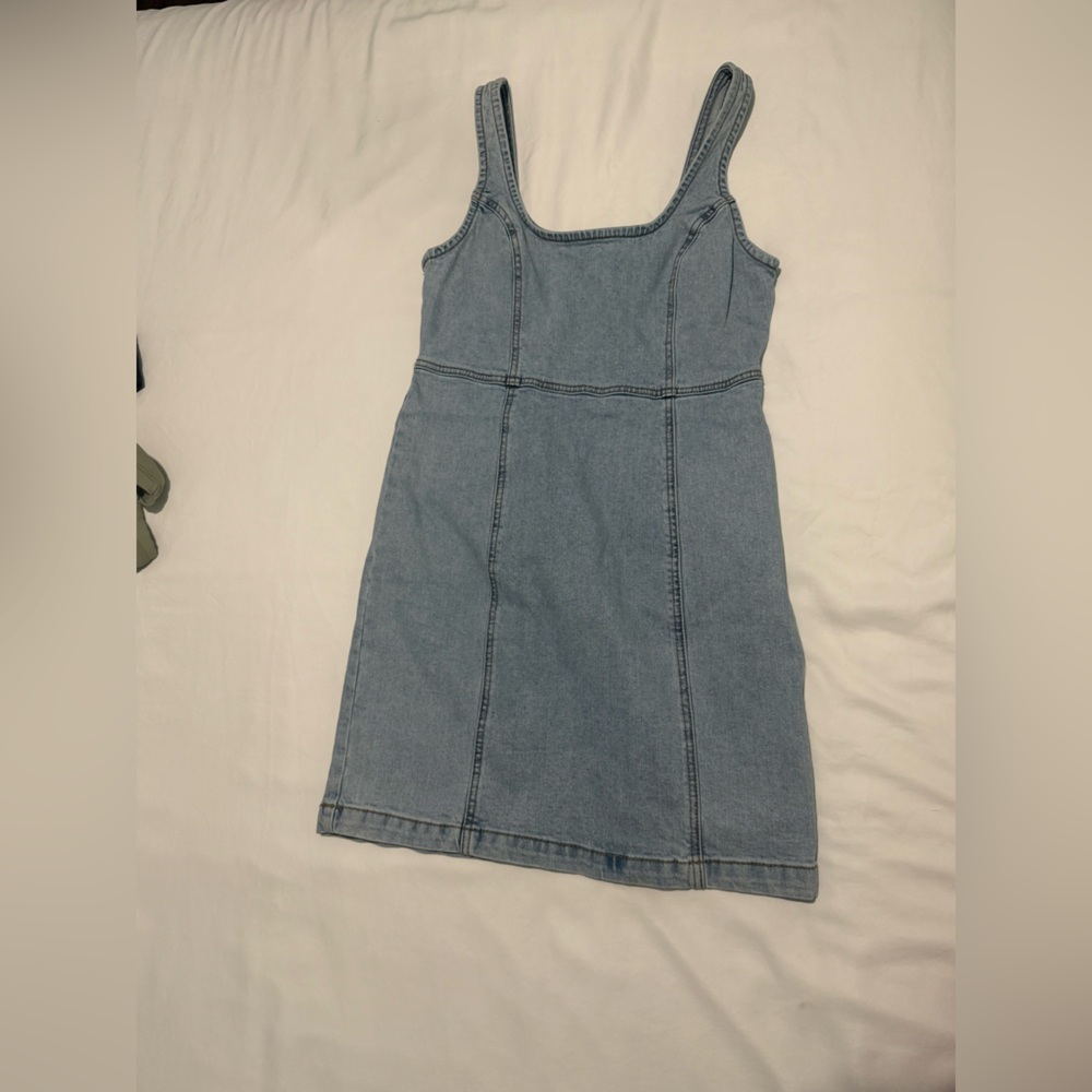 Cotton On - Women’s- Light Blue Denim Mini Dress - Small - Picture 4 of 5